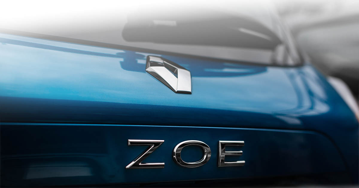 Renault Zoe: Typenschild an der Heckklappe